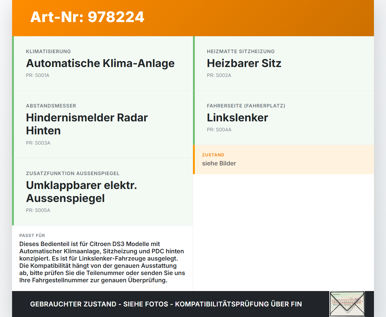 Citroen DS3 10-16 Bedienteil Bedienelement Heizung Klimabedienteil Citroen DS3 10-16 08.11.2010 96753994XT... Vorschau 3