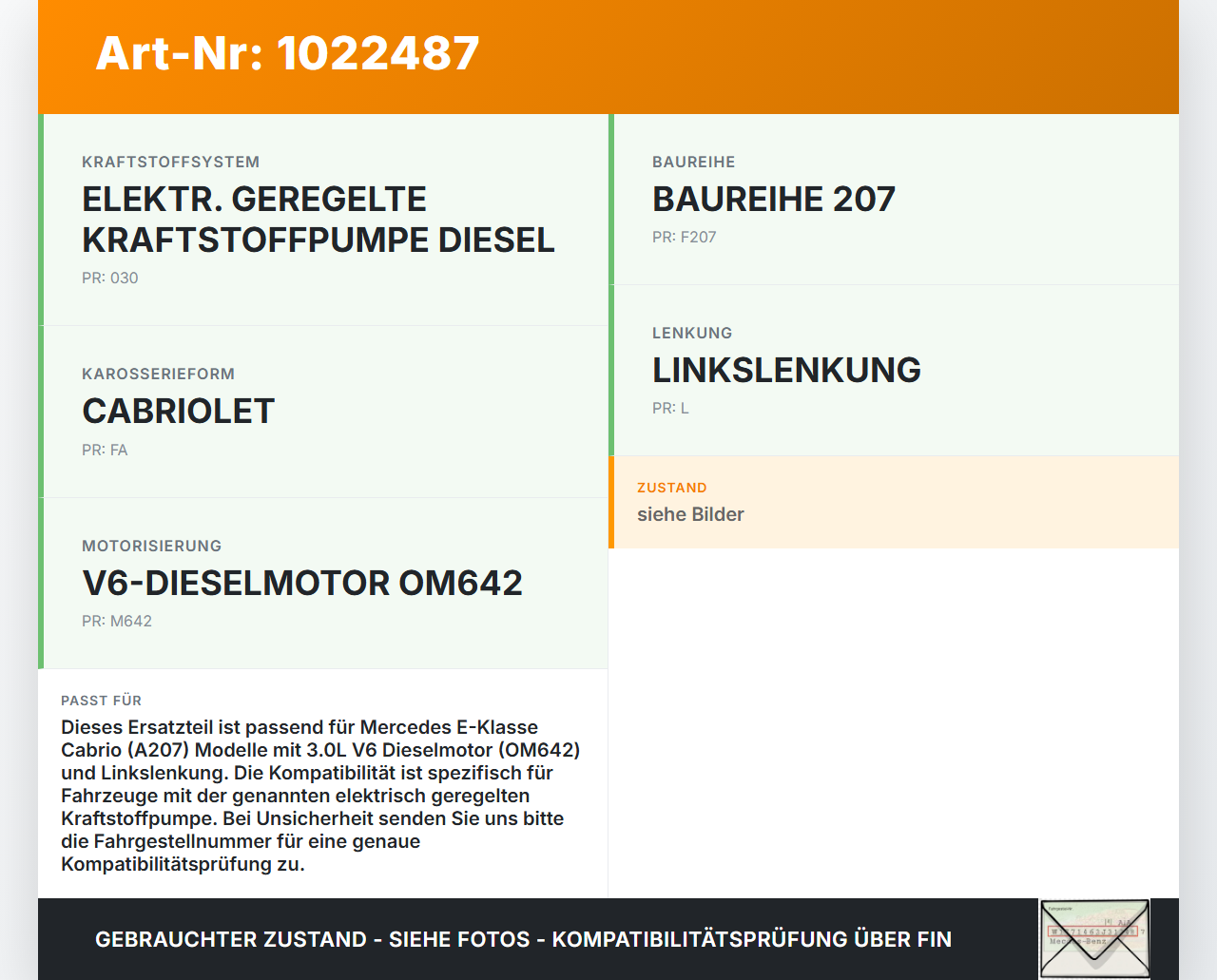 Mercedes E350 A207 10-13 CDI 3,0 170KW Tankgeber Tankeinheit Füllstandgeber Mercedes E350 A207 10-13 17.03.2010... Vorschau 3