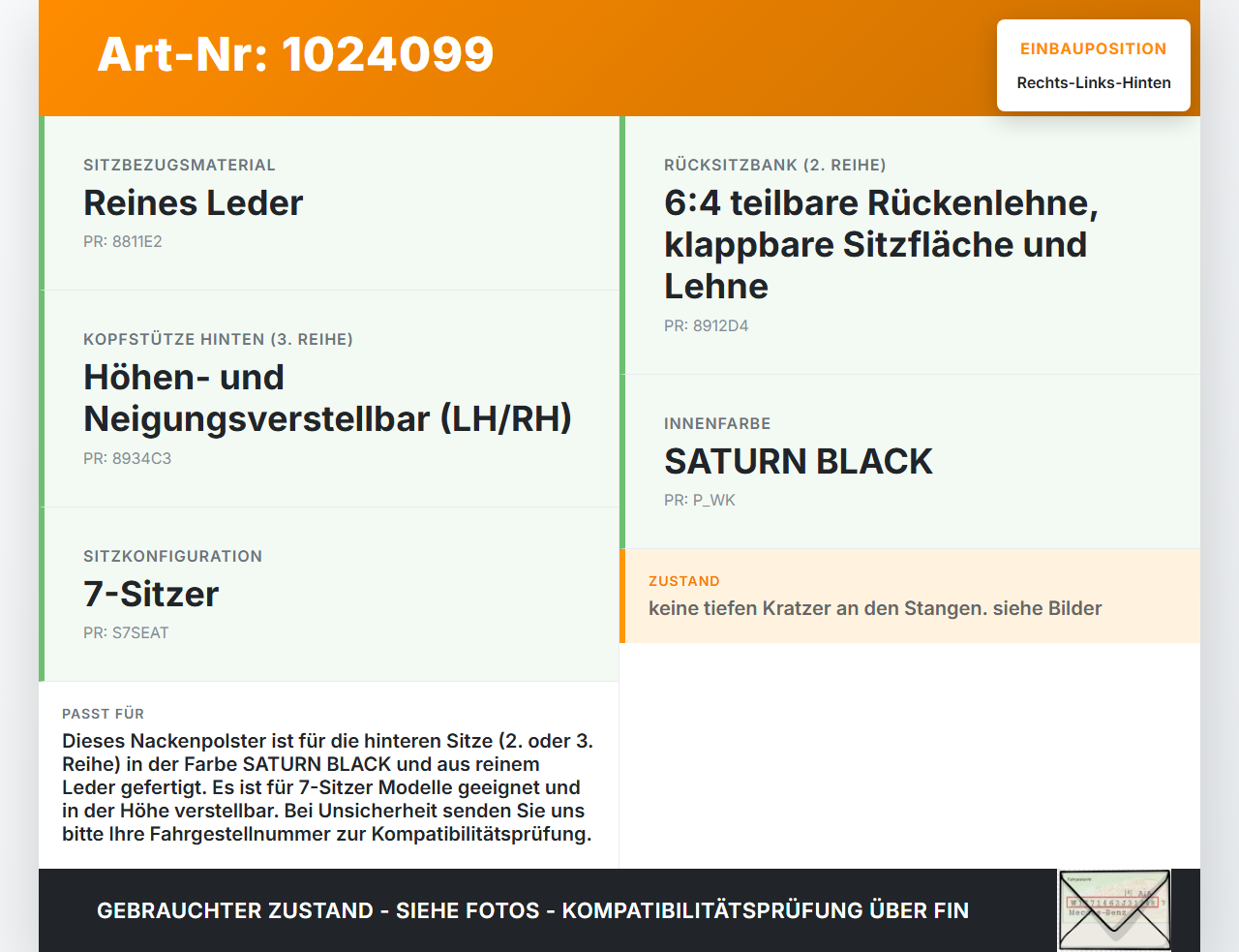 Hyundai IX55 09-11 Kopfstütze Rechts oder Links Hinten Hyundai IX55 09-11 09.02.2012 gebraucht Vorschau 3