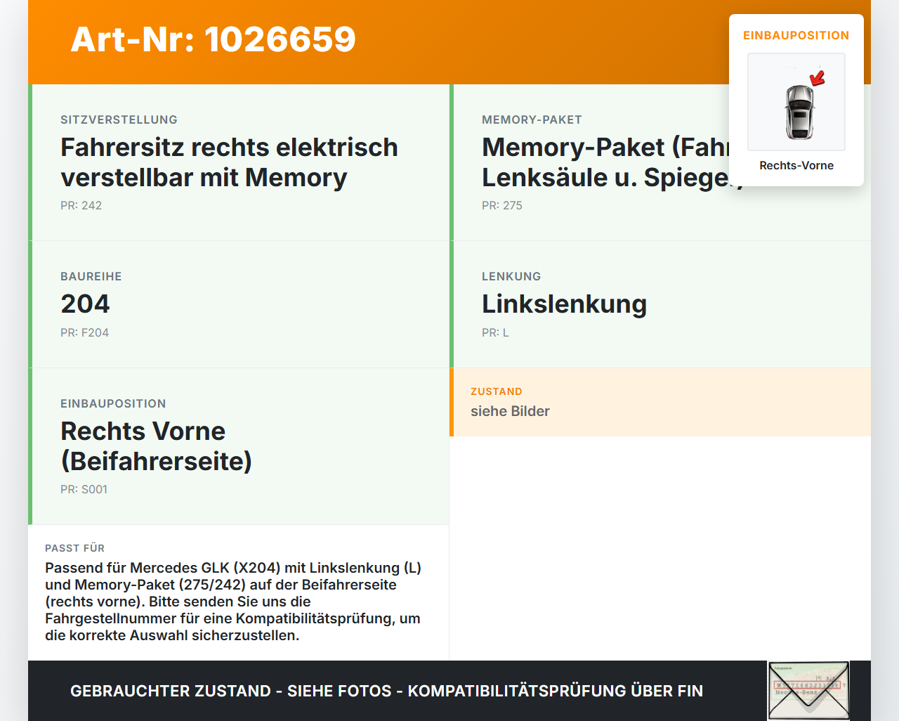 Mercedes GLK 300 X204 08-12 Fensterheberschalter Schalter Rechts Vorne Mercedes GLK 300 X204 08-12 30.06.2009... Vorschau 3