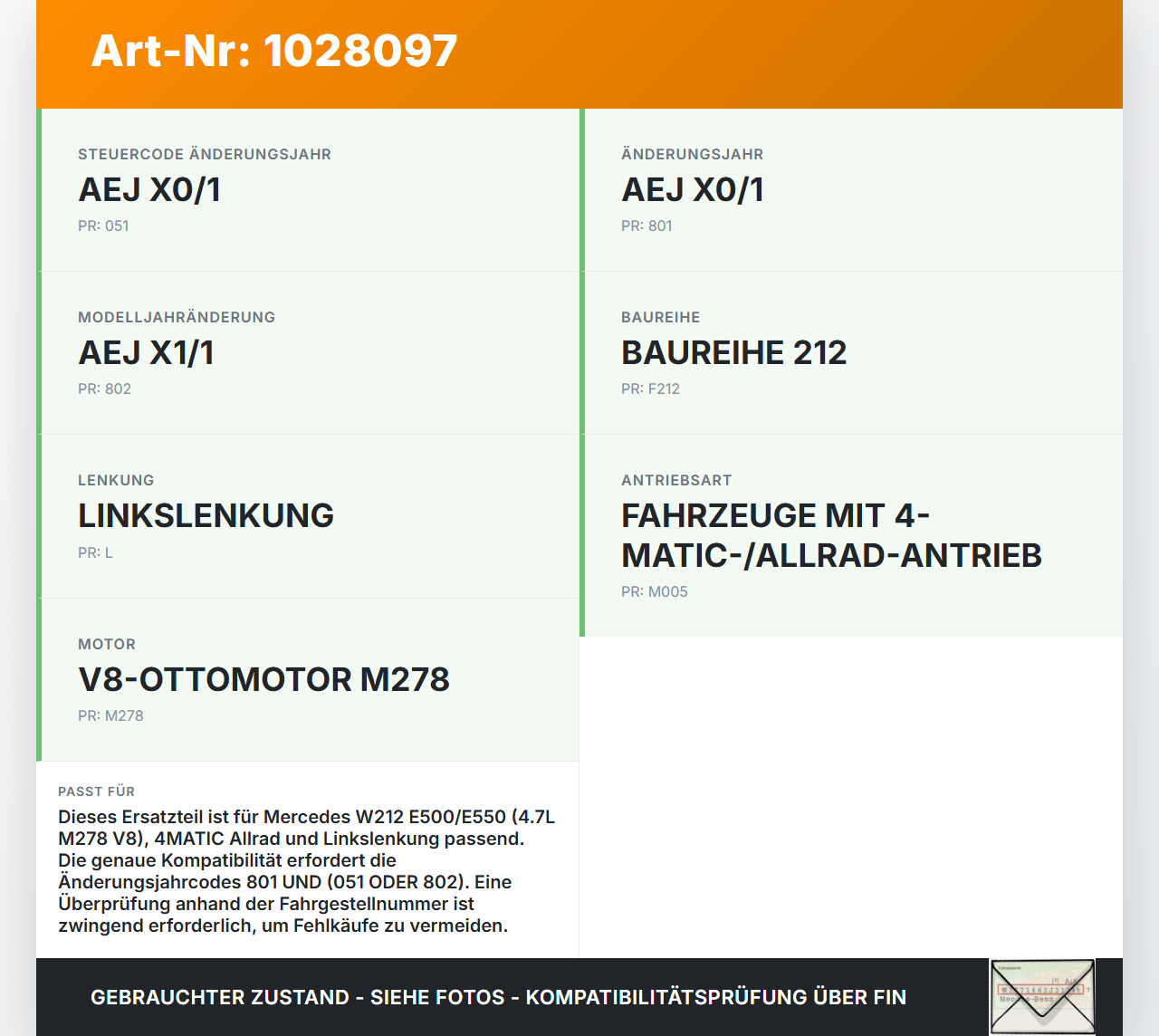 Mercedes E500 W212 09-13 4,7 300KW Sicherungskasten Zentralelektrik Mercedes E500 W212 09-13 06.12.2011 A2125400450... Vorschau 3