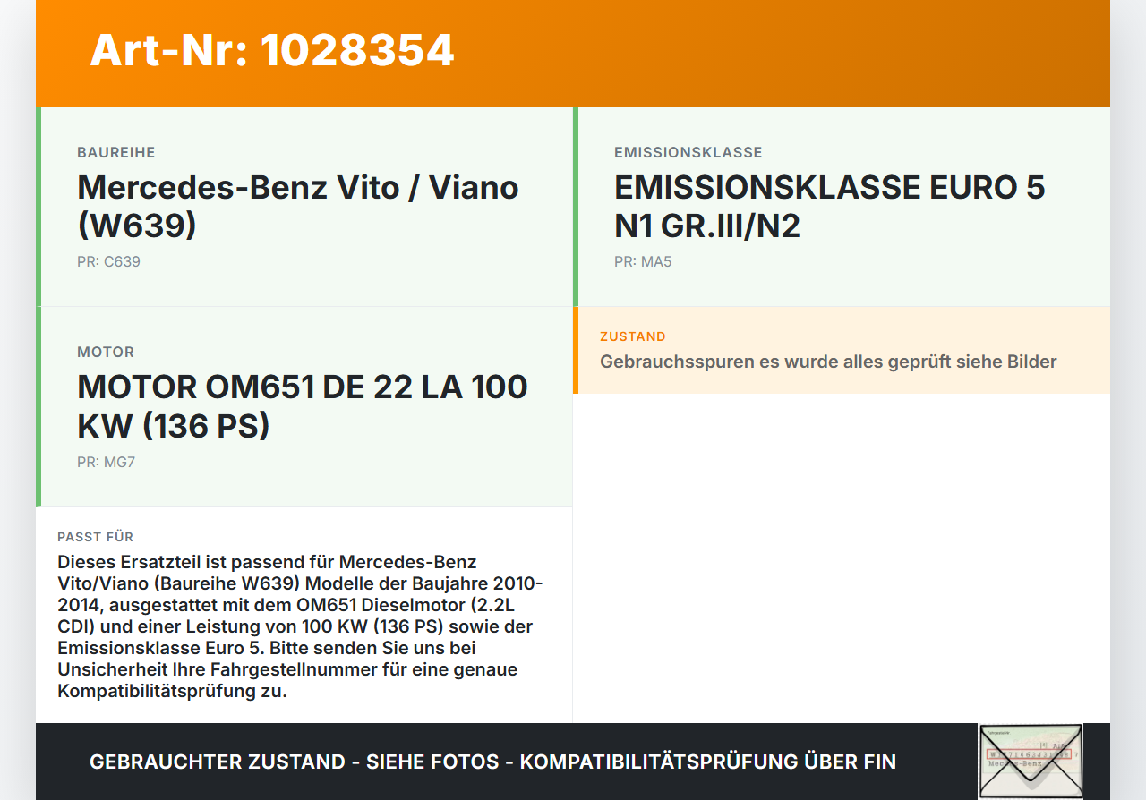 Mercedes Vito W639 10-14 CDI 2,2 100KW 651940 Ventildeckel Zylinderkopfhaube Mercedes Vito W639 10-14 26.06.2013... Vorschau 3