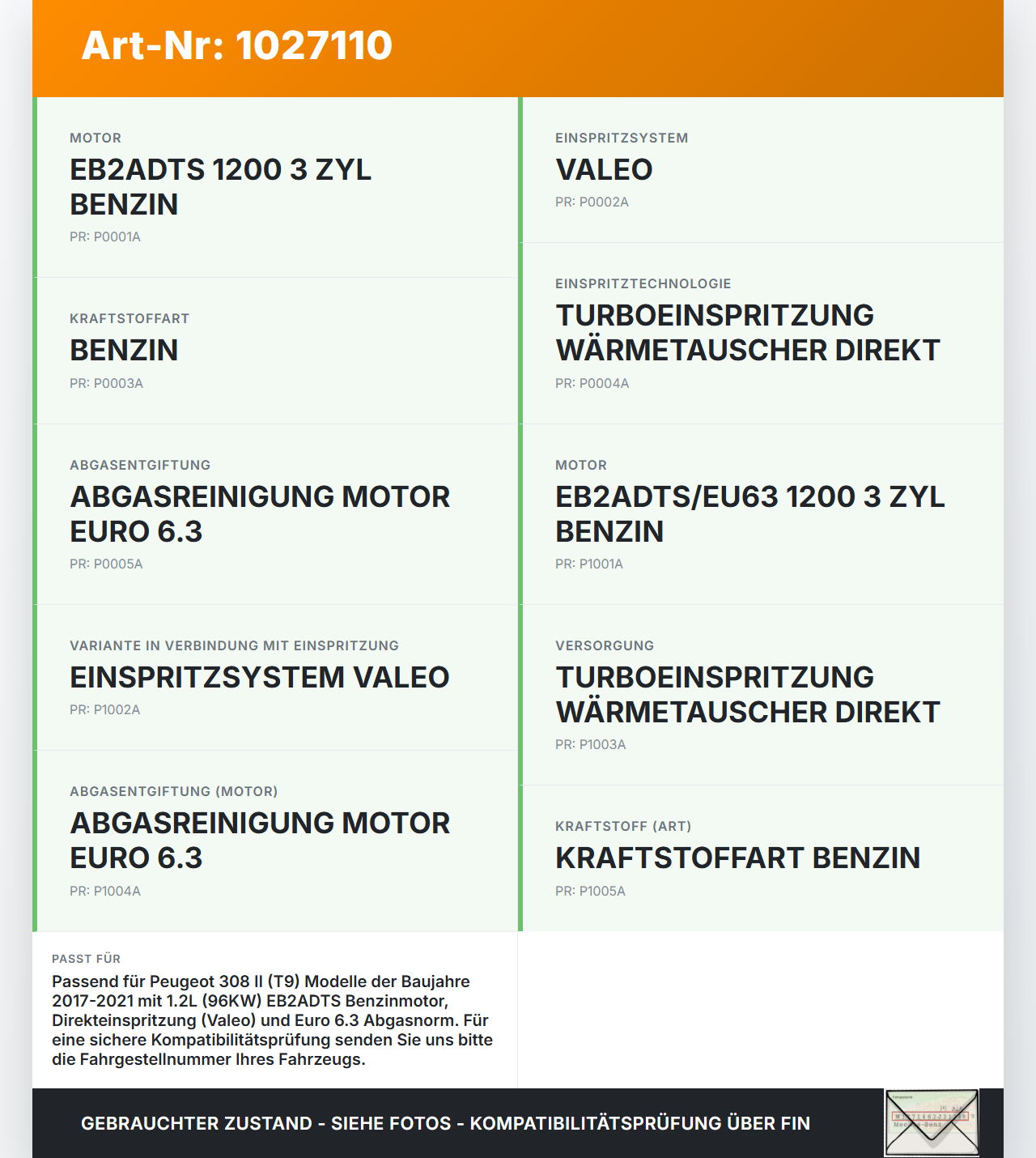 Peugeot 308 II 17-21 1,2 96KW Einspritzleiste Düsenstock für Einspritzanlage Peugeot 308 II 17-21 06.04.2021... Vorschau 3