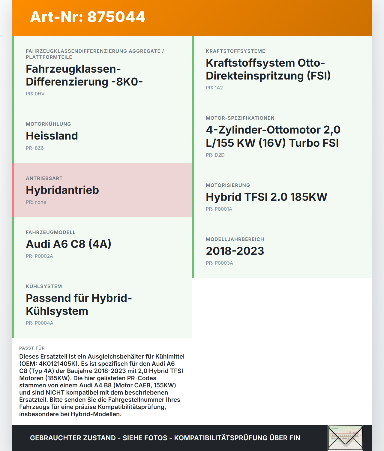 Audi A6 C8 4A 18-23 Hybrid TFSI 2,0 185KW Ausgleichsbehälter für Kühlmittel Audi A6 C8 4A 18-23 25.09.2020... Vorschau 3
