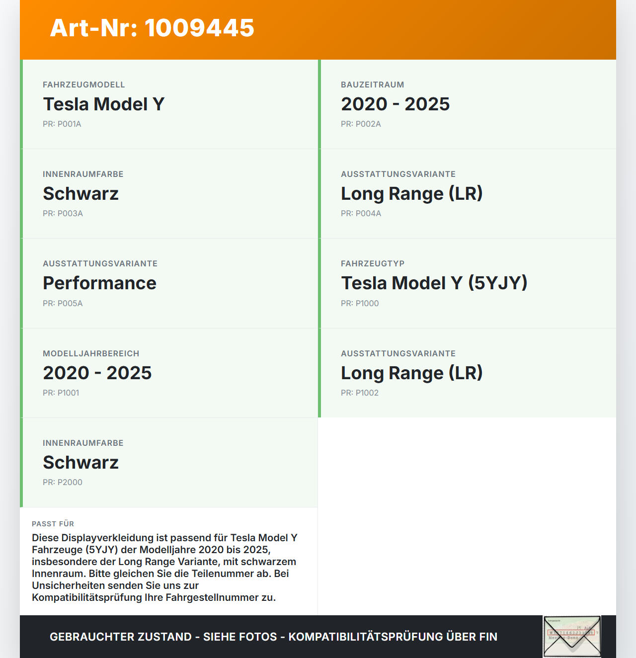 Tesla Model Y LR 20-25 5YJY Displayverkleidung Blende Rahmen für Bildschirm Tesla Model Y LR 20-25 5YJY 01.06.2023... Vorschau 3