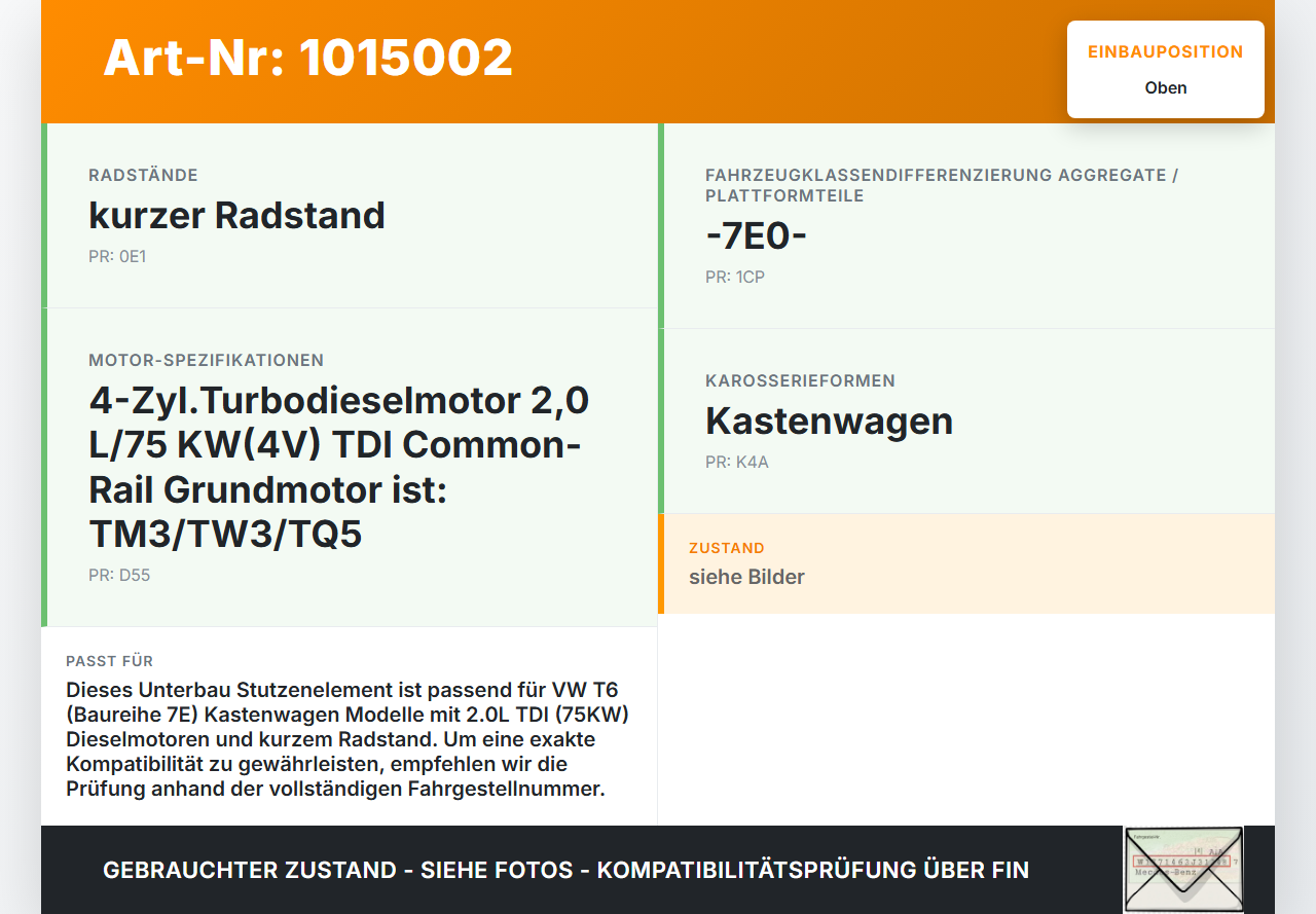 VW T6 7E 15-19 TDI 2,0 75KW Unterbau Stutzenelement Oben für Tankdeckel Einfüllstutzen VW T6 7E 15-19 30.08.2016... Vorschau 3