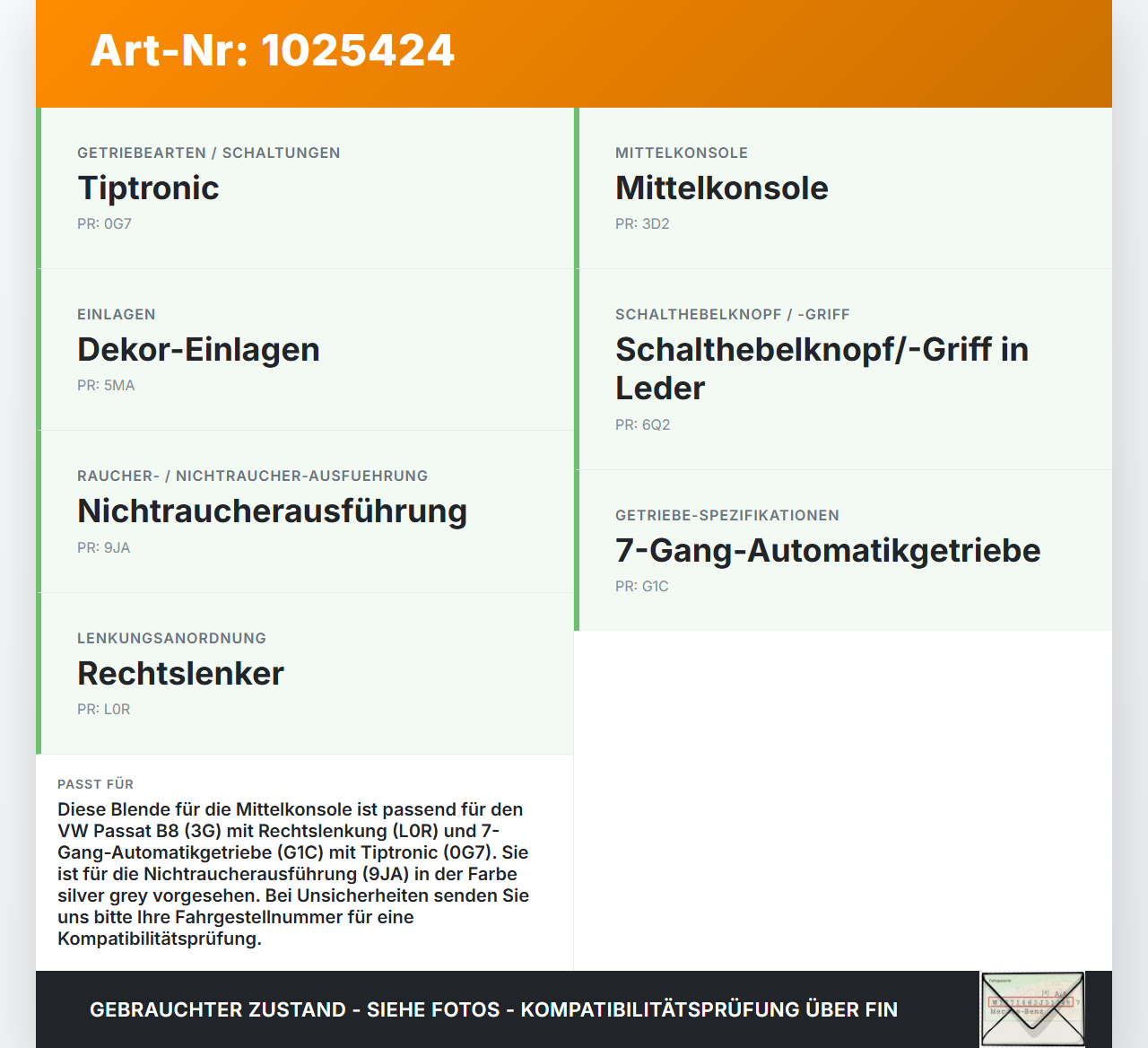 VW Passat B8 3G 14-19 Blende Innen Einbaurahmen für Mittelkonsole Schaltung VW Passat B8 3G 14-19 20.07.2015... Vorschau 3