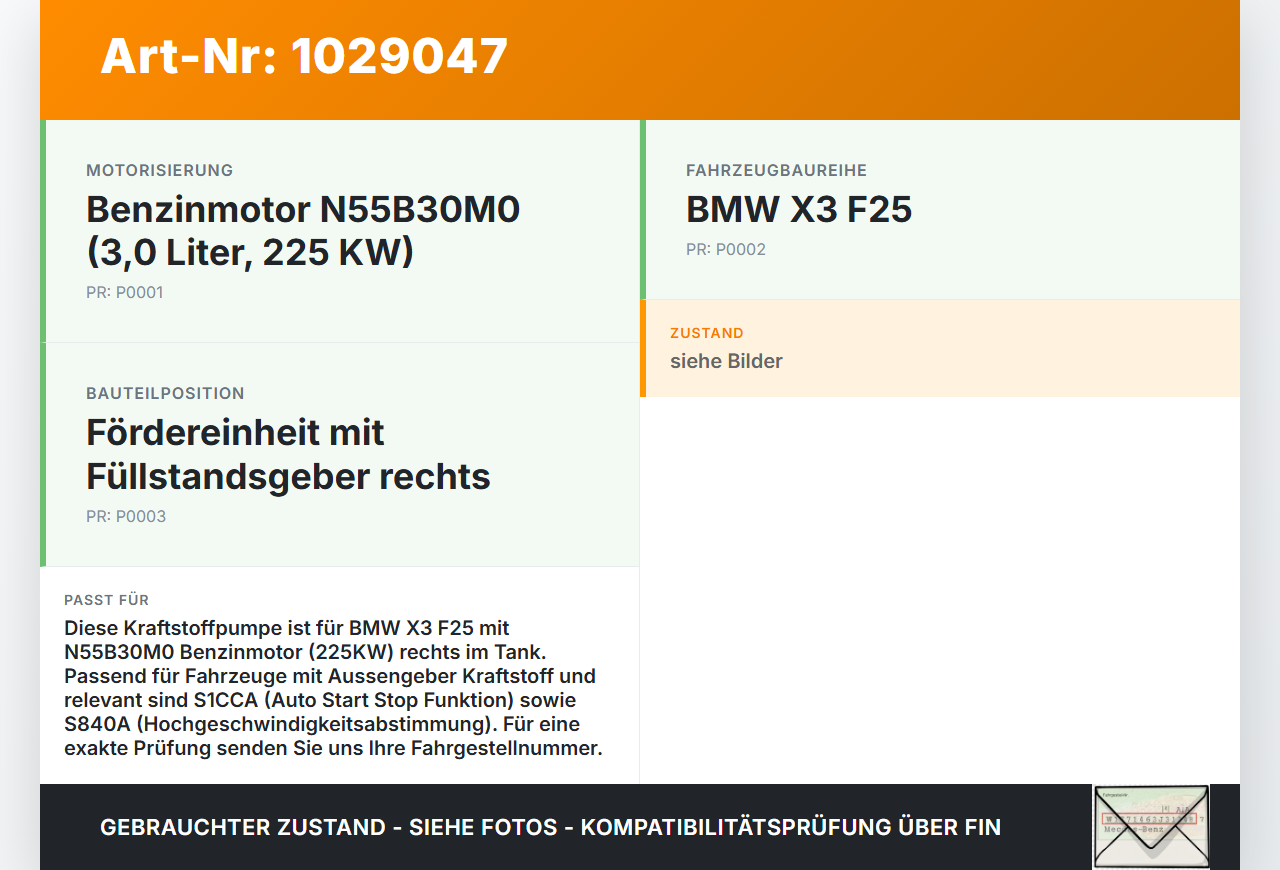 BMW X3 F25 10-14 3,0 225KW Kraftstoffpumpe Kraftstoff-fördereinheit Kraftstoff Förderpumpe Tankgeber BMW X3 F25... Vorschau 3