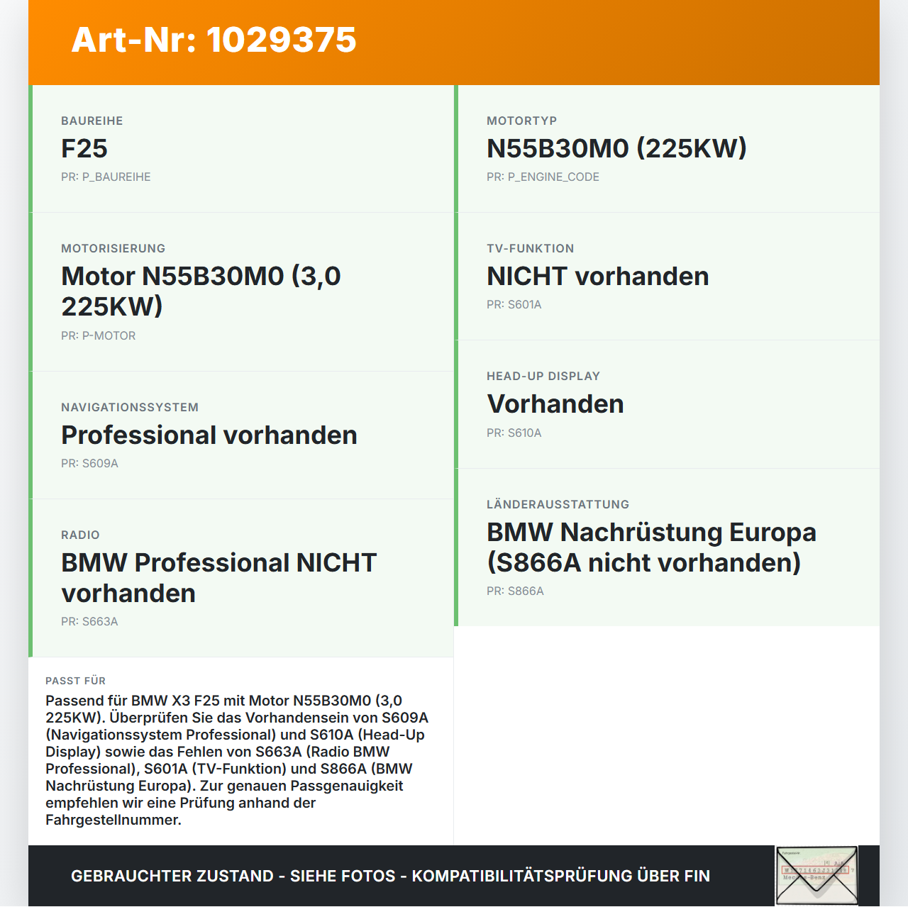 BMW X3 F25 10-14 3,0 225KW Kabelbaum Motorkabelbaum Leitungssatz für Motor BMW X3 F25 10-14 30.03.2011 761610101... Vorschau 3