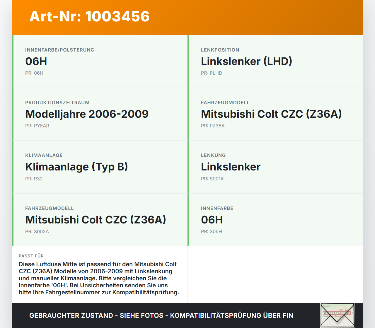 Mitsubishi Colt CZC 06-09 Luftdusche Luftdüse Mitte Mitsubishi Colt CZC 06-09 28.03.2007 MR951748HA MR951746... Vorschau 3