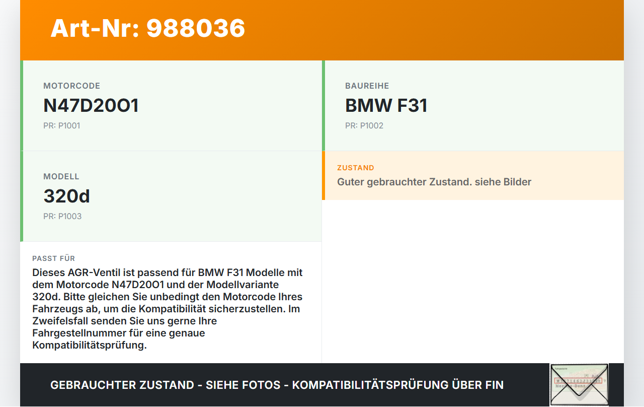 BMW F31 320d 11-15 2,0d  N47D20O1 Regelklappe für Abgasrückführung EGR AGR Ventil BMW F31 320d 11-15 27.03.2015... Vorschau 3
