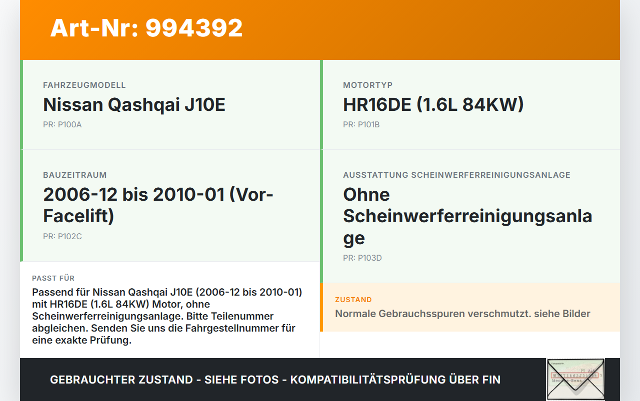 Nissan Qashqai J10 07-10 1,6 84KW Waschwasserbehälter Wasserbehälter Wischwasserbehälter Nissan Qashqai J10 07-10... Vorschau 3