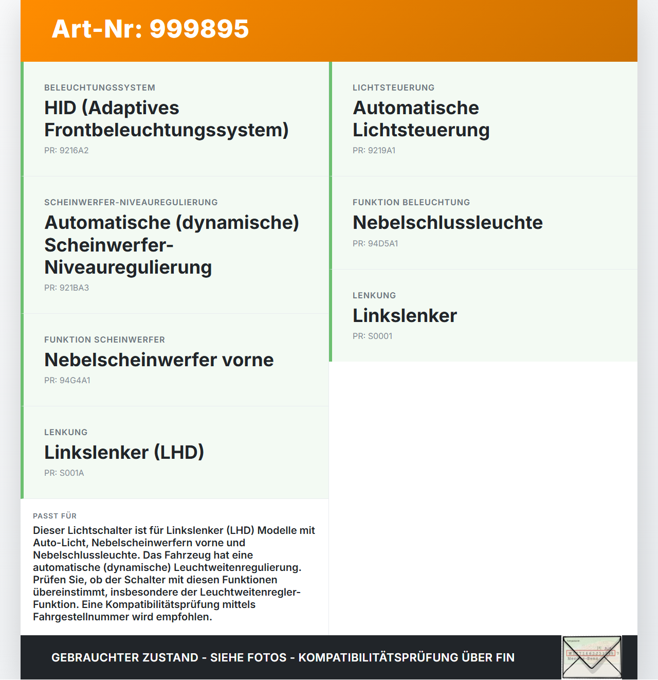 Hyundai I40 VF 12-19 Lichtschalter Nebelscheinwerfer Leuchtweitenregler Hyundai I40 VF 12-19 09.07.2014 93300-3Z050... Vorschau 3