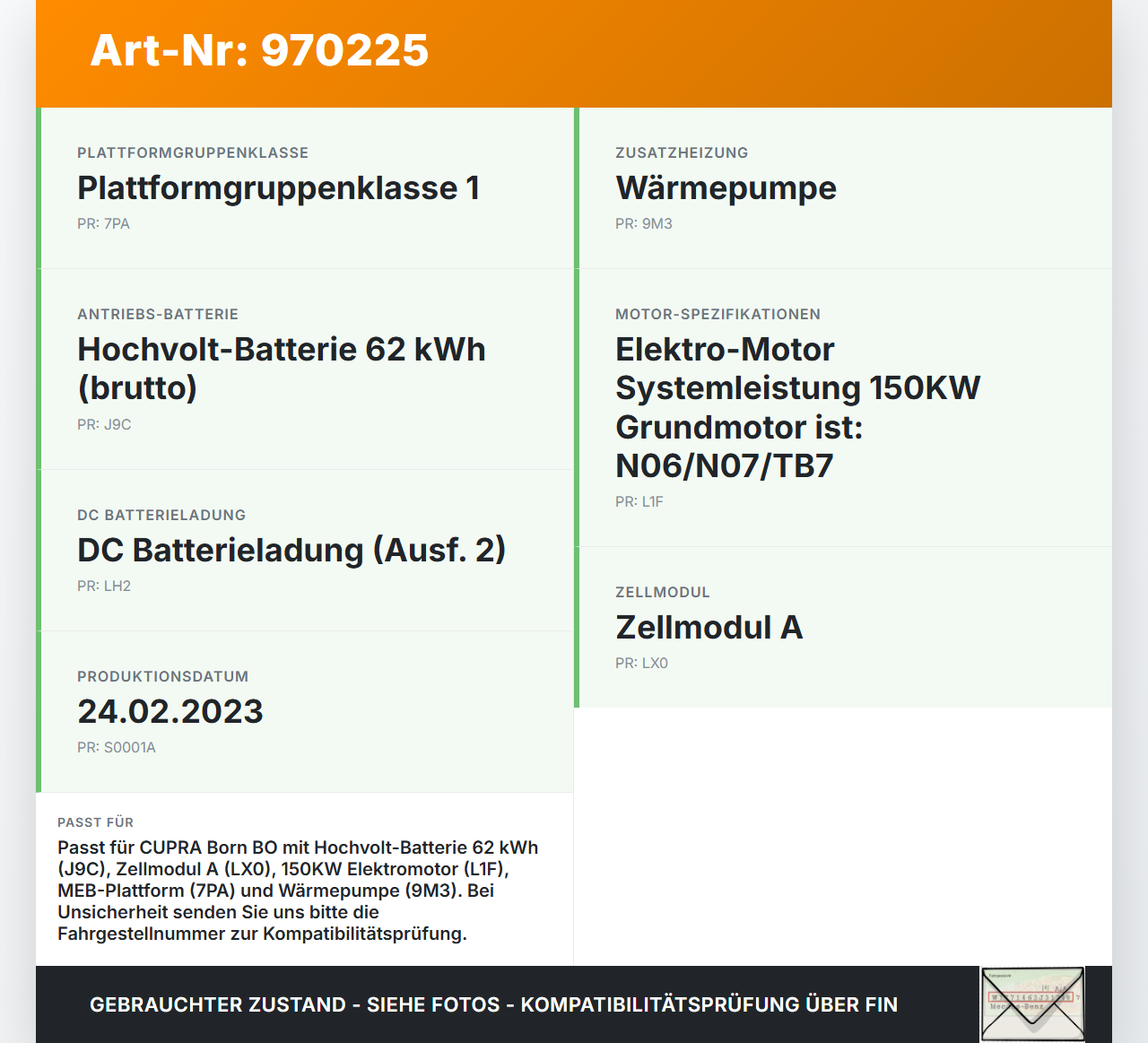 Cupra Born Pro K11 MEB Kabel Verbindungsleiter für Batterie Modul Zelle Pos.2 Cupra Born Pro K11 MEB 16.05.2023... Vorschau 3