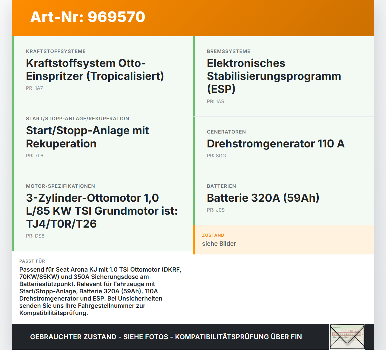 Seat Arona KJ 17-21 TSI 1,0 70KW Sicherungen Batteriestützpunkt Stromverteiler Batterieklemme Seat Arona KJ 17-21... Vorschau 3