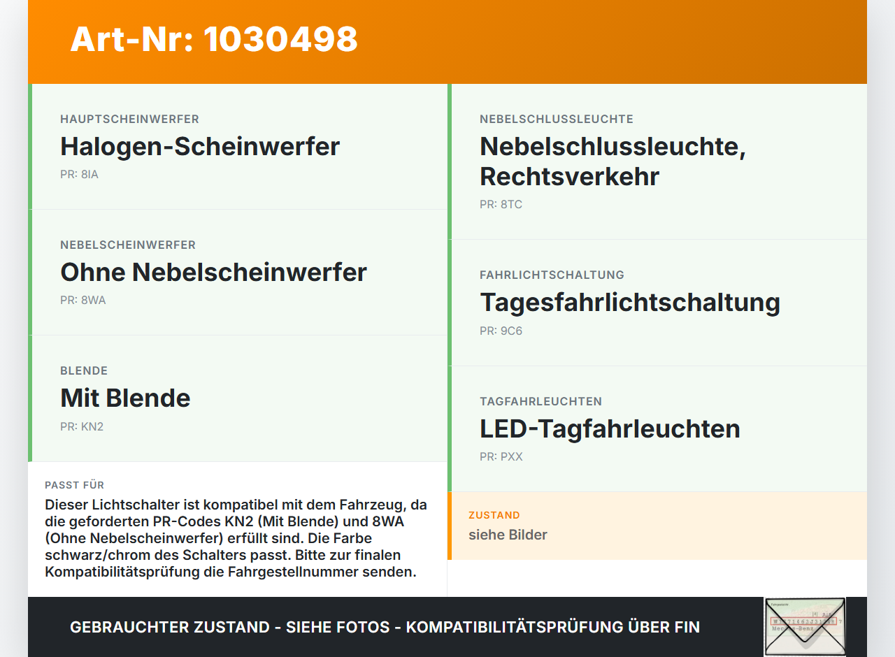 Seat Mii KF1 11-16 Lichtschalter Schalter Seat Mii KF1 11-16 30.03.2016 1S0941531B gebraucht Vorschau 3