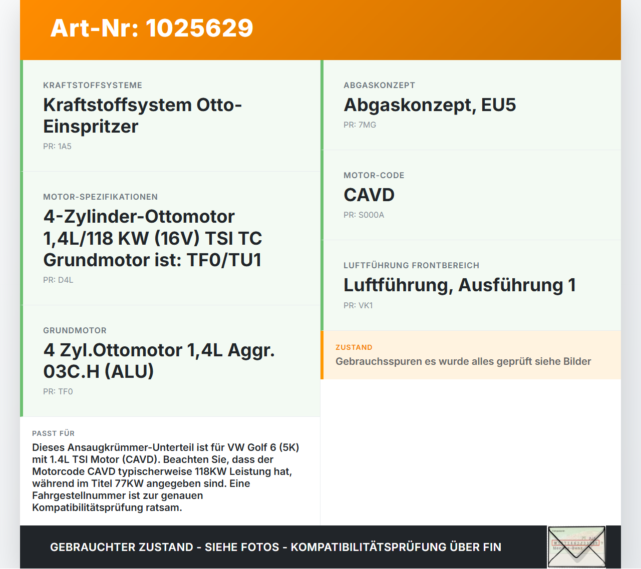 VW Golf 6 VI 5K 08-12 TSI 1,4 77KW CAVD Ansaugbrücke Ansaugkrümmer Unterteil VW Golf 6 VI 5K 08-12 14.07.2011 gebraucht Vorschau 3