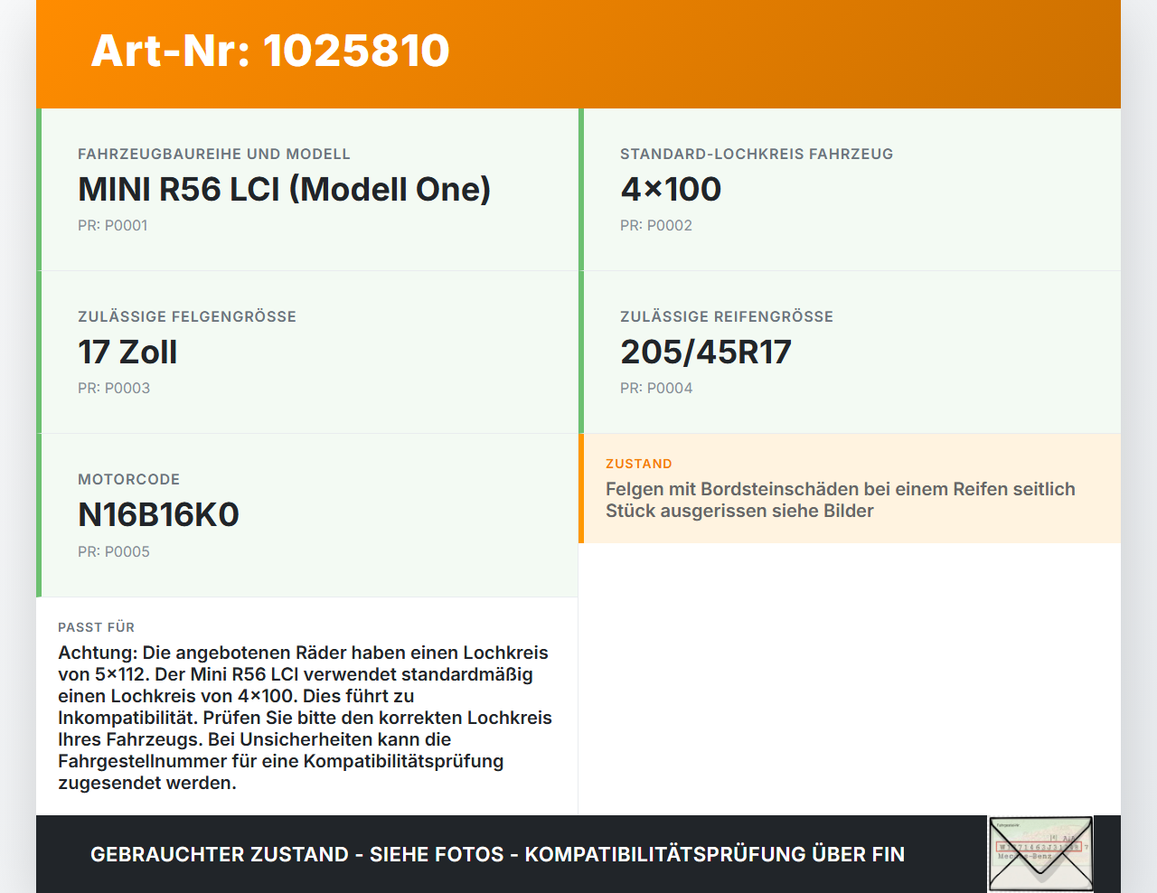Mini One R56 LCI 13-16 4 x Kompletträder Aluminiumfelge Sommerreifen 205/45R17 5X112 Mini One R56 LCI 13-16... Vorschau 3