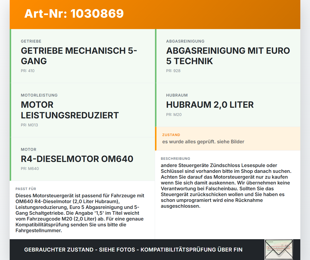 Mercedes A160 W169 08-12 CDI 1,5 60KW Steuergerät ECU Motorsteuergerät OM640 Mercedes A160 W169 08-12 22.09.2010... Vorschau 3