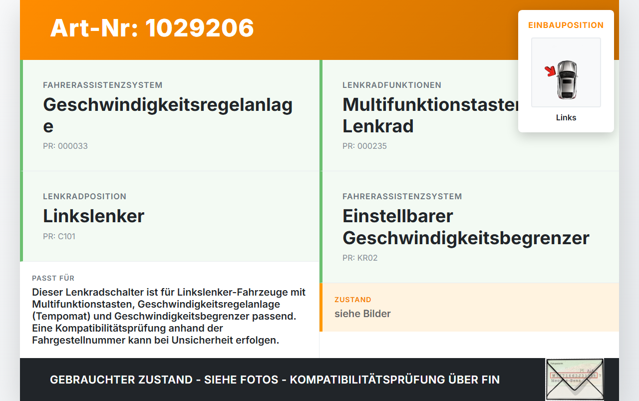 Volvo V40 525 12-16 Lenkradschalter Multifunktionstasten Schalter für Lenkrad Links Volvo V40 525 12-16 01.01.2013... Vorschau 3
