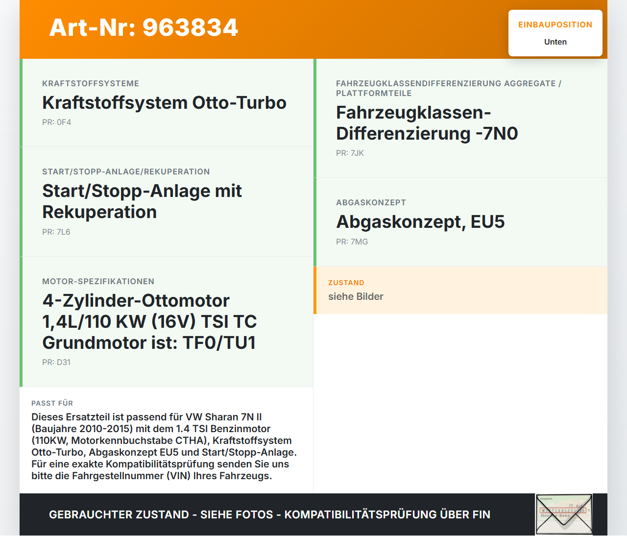 VW Sharan 7N II 10-15 1,4 110KW CTHA Ansaugbrücke Ansaugkrümmer Unten VW Sharan 7N II 10-15 01.11.2012 03C133202AQ... Vorschau 3
