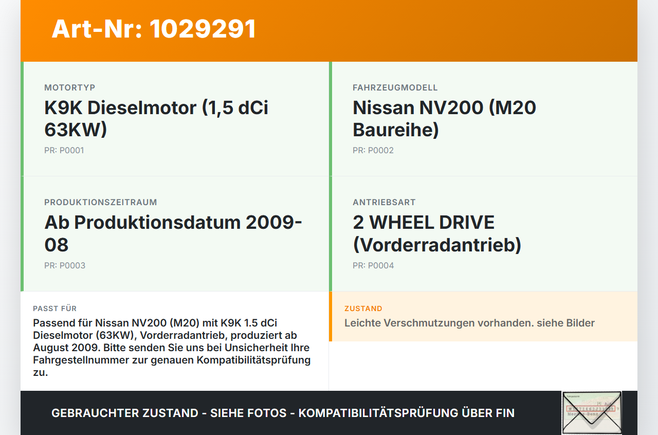 Nissan NV200 09-21 dCi 1,5 63KW Kraftstoffpumpe Kraftstoff Förderpumpe Tankgeber Nissan NV200 09-21 01.08.2010... Vorschau 3