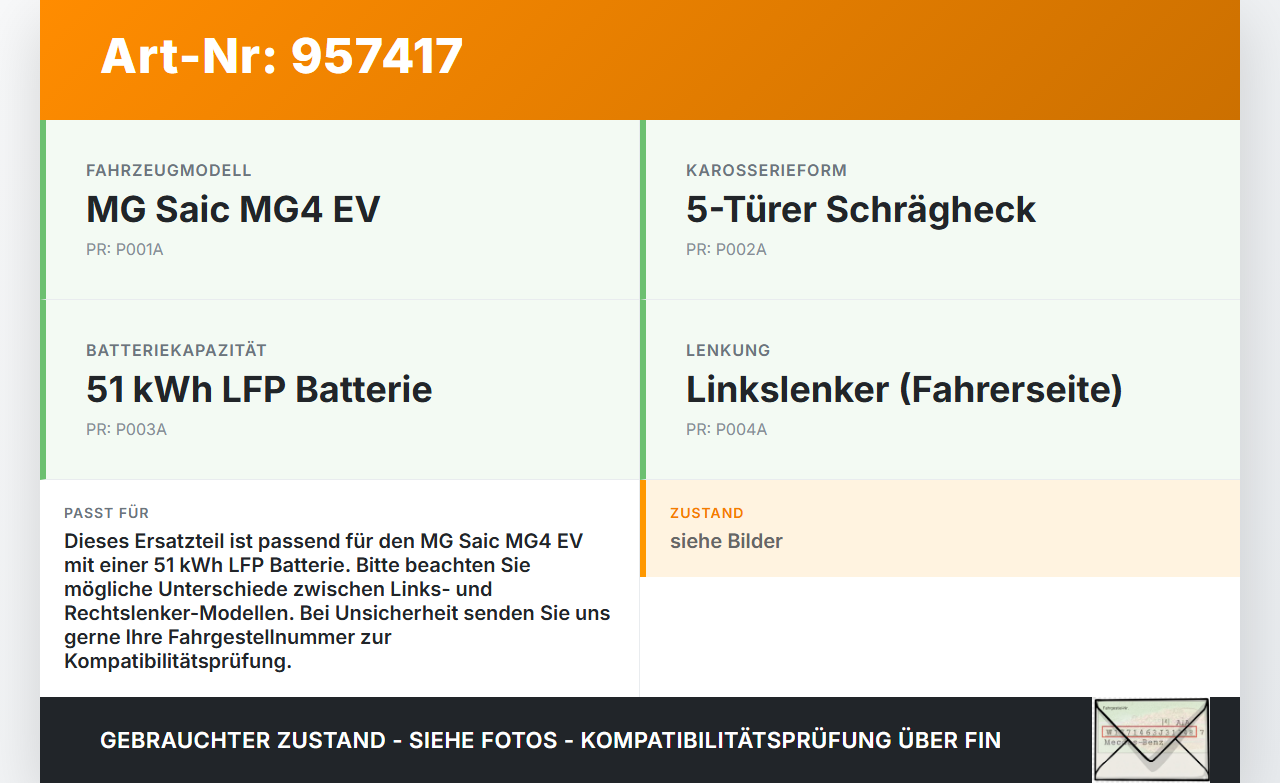 MG Saic MG4 EV Hebel Entriegelung für Motorhaube MG Saic MG4 EV 25.11.2022 10320092 gebraucht Vorschau 3