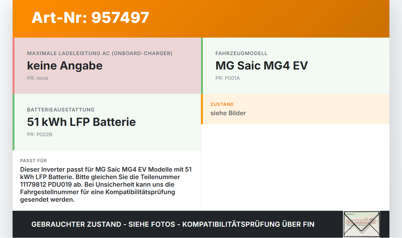 MG Saic MG4 EV Inverter Hochspannungs- Wechselrichter Ladestrom Ladegerät Charger MG Saic MG4 EV 25.11.2022... Vorschau 3