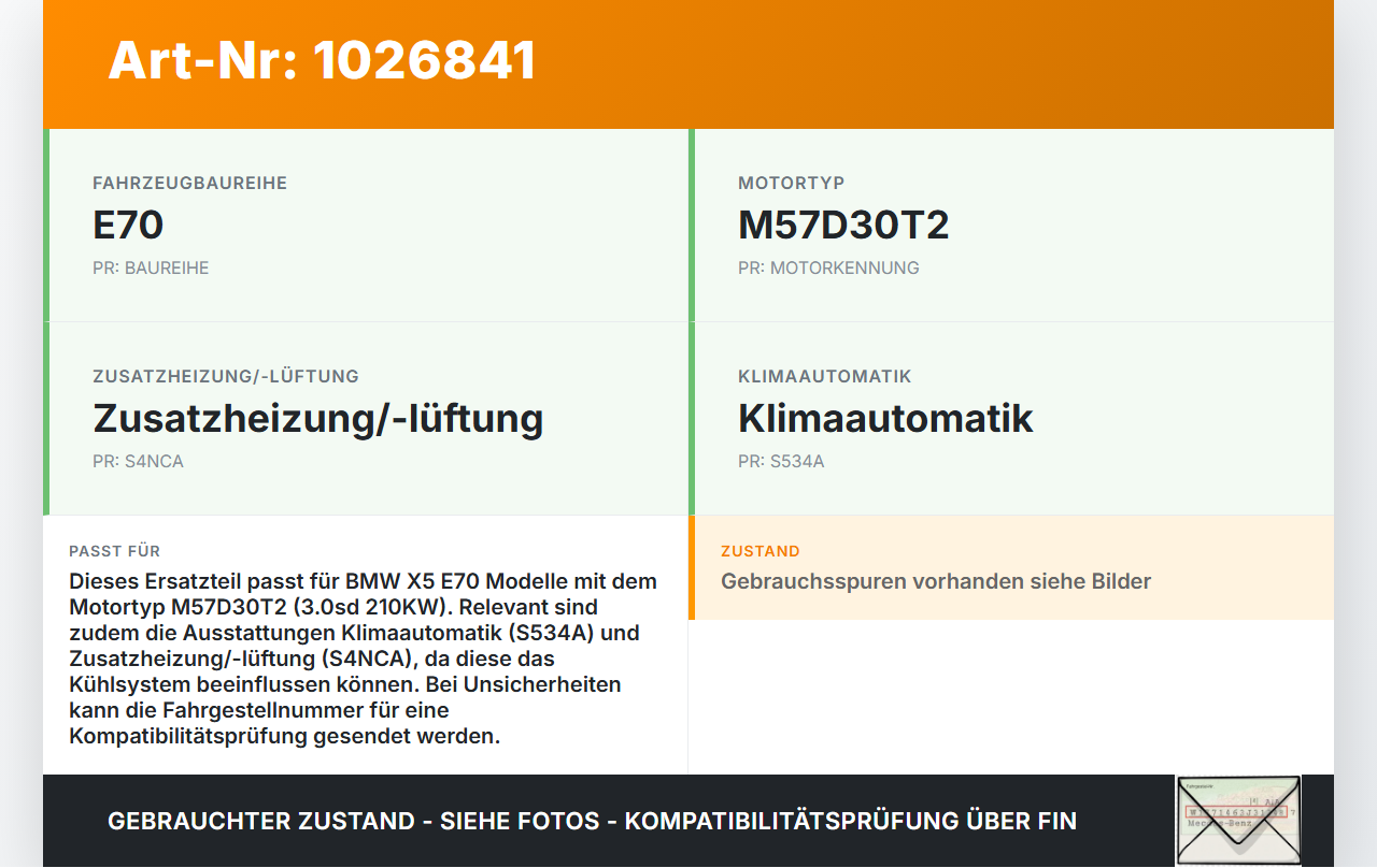BMW X5 E70 07-10 3,0d 210KW Ausgleichsbehälter für Kühlmittel BMW X5 E70 07-10 07.10.2008 8621092 17138621092 gebraucht Vorschau 3