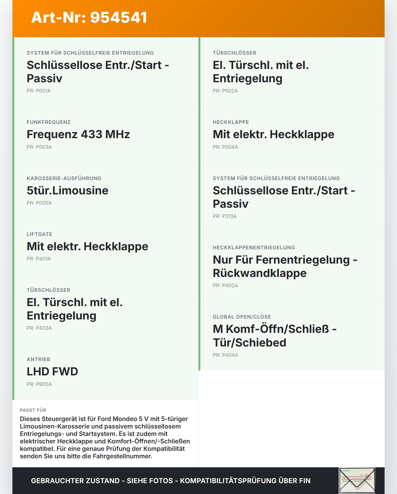 Ford Mondeo 5 V 14-19 Steuergerät ECU Modul SG PDLM PLGM Zentralverriegelung Ford Mondeo 5 V 14-19 24.04.2017... Vorschau 3
