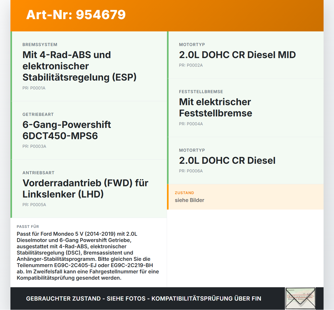 Ford Mondeo 5 V 14-19 ABS Steuergerät Aggregat Hydraulikblock Ford Mondeo 5 V 14-19 24.04.2017 EG9C-2C405-EJ... Vorschau 3