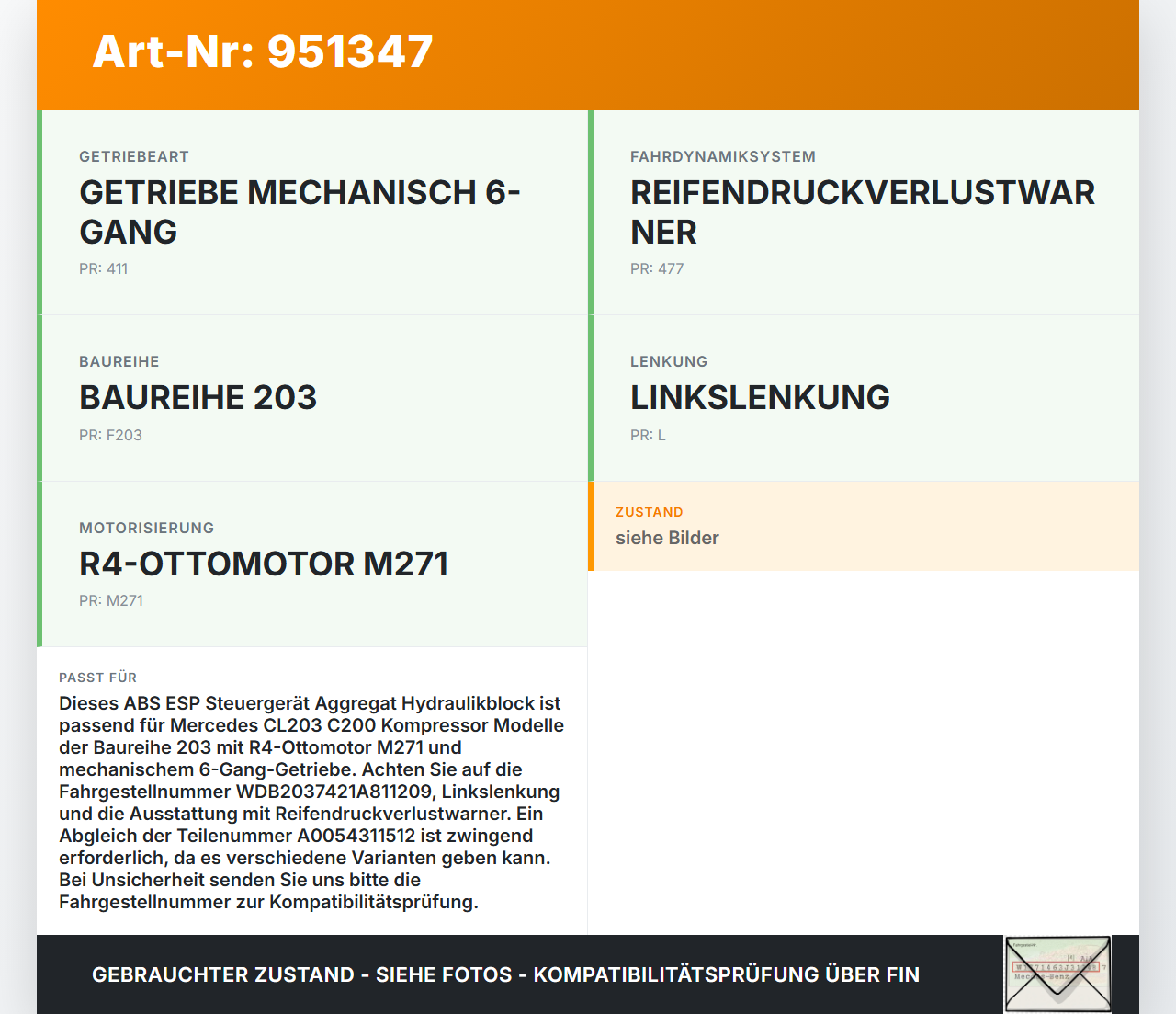Mercedes CL203 C200K 04-08 ABS ESP Steuergerät Aggregat Hydraulikblock Mercedes CL203 C200K 04-08 04.05.2005... Vorschau 3