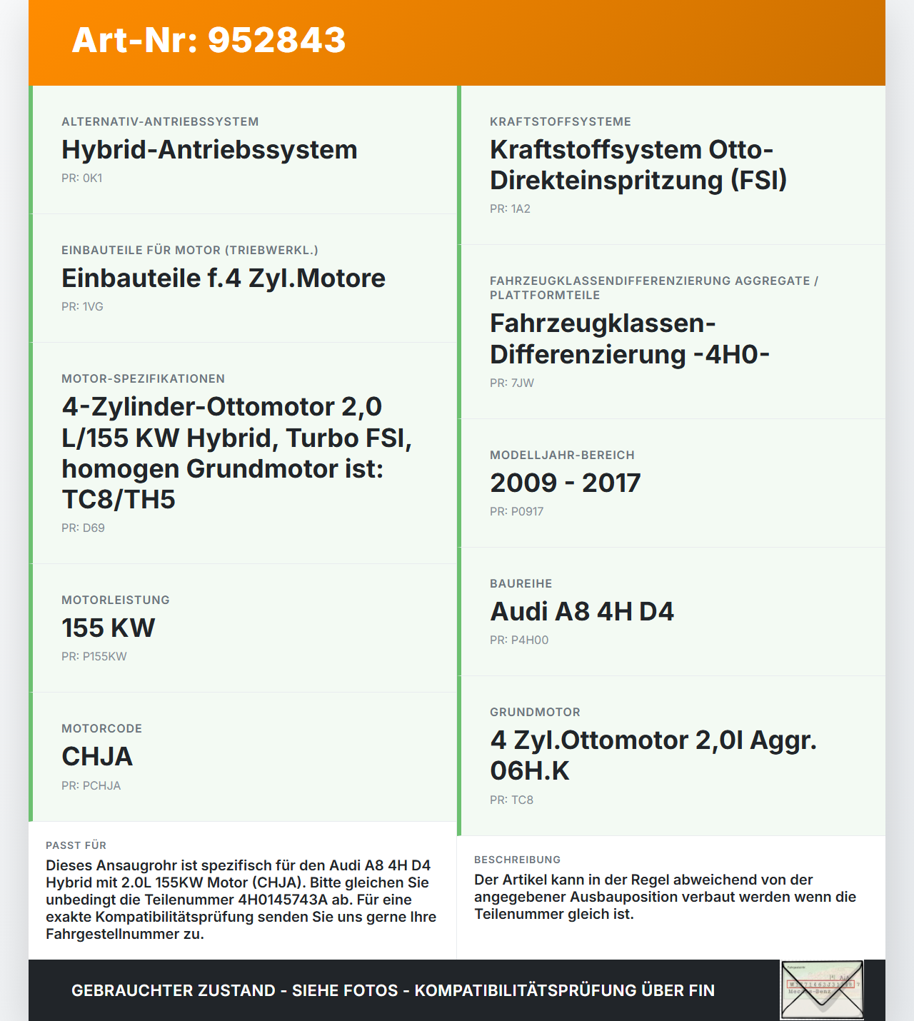 Audi A8 4H D4 09-17 Hybrid 2,0 155KW Ansaugrohr Ladeluftschlauch Luftschlauch Pos.1 Audi A8 4H D4 09-17 25.04.2012... Vorschau 3