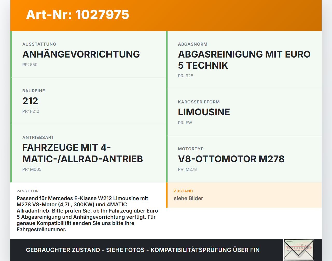 Mercedes E500 W212 09-13 4,7 300KW Auspuff Endschalldämpfer Mittelschalldämpfer Endtopf Mercedes E500 W212 09-13... Vorschau 3