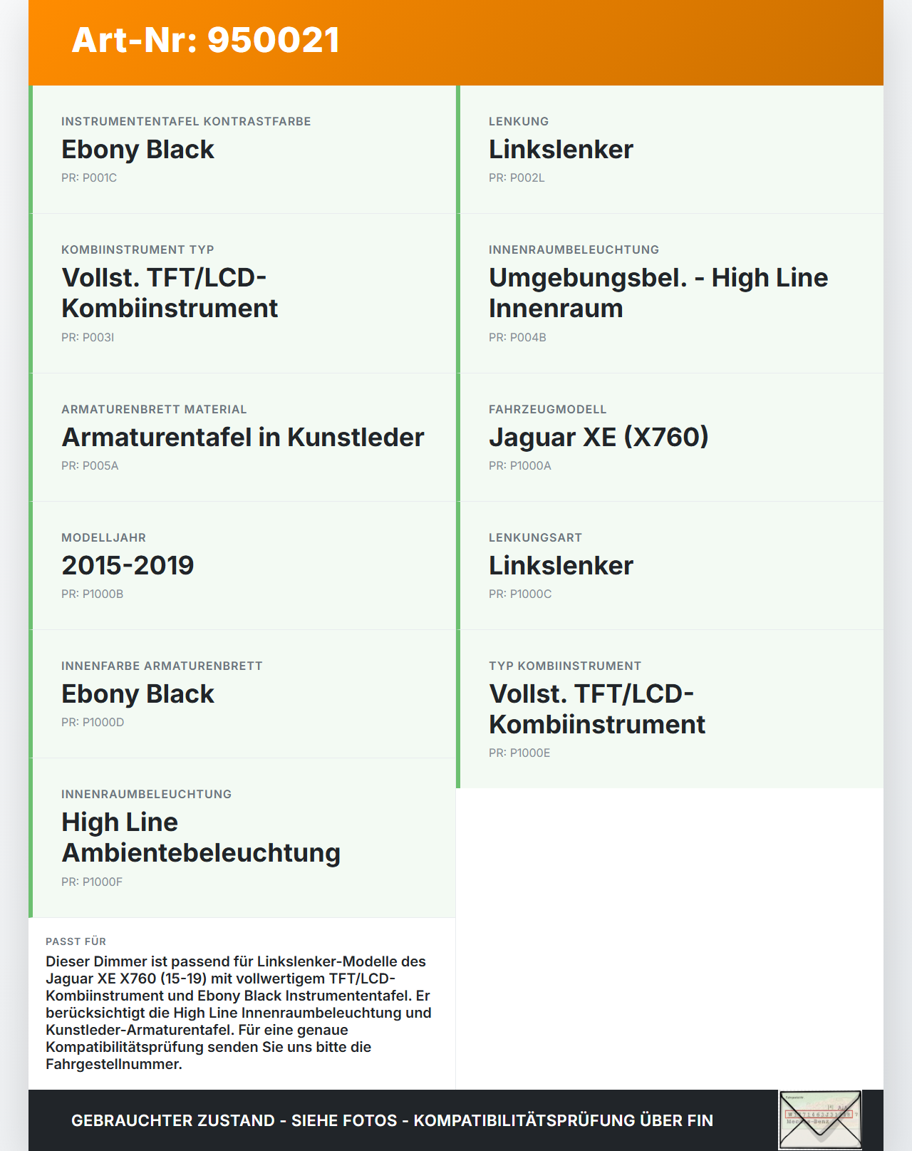 Jaguar XE X760 15-19 Tachobeleuchtung Regler Dimmer Jaguar XE X760 15-19 24.10.2019 LX73-11654-BA 29035361-6064... Vorschau 3