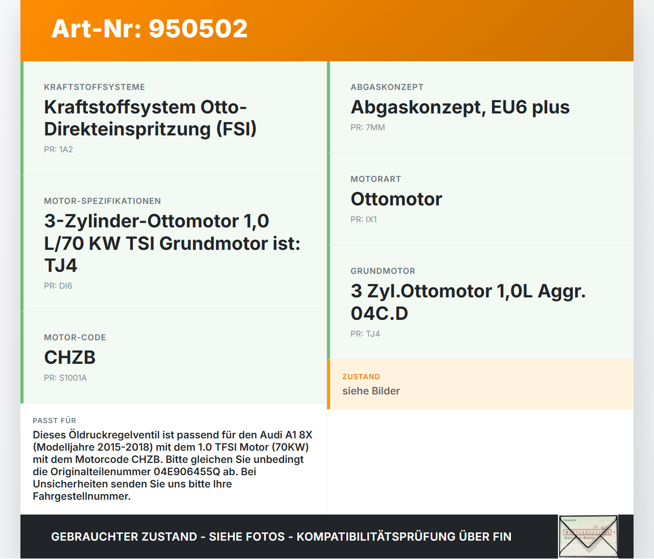 Audi A1 8X 15-18 TFSi 1,0 70KW CHZB Öldruckregelventil für Verstellung Nockenwelle Pos.3 Audi A1 8X 15-18... Vorschau 3