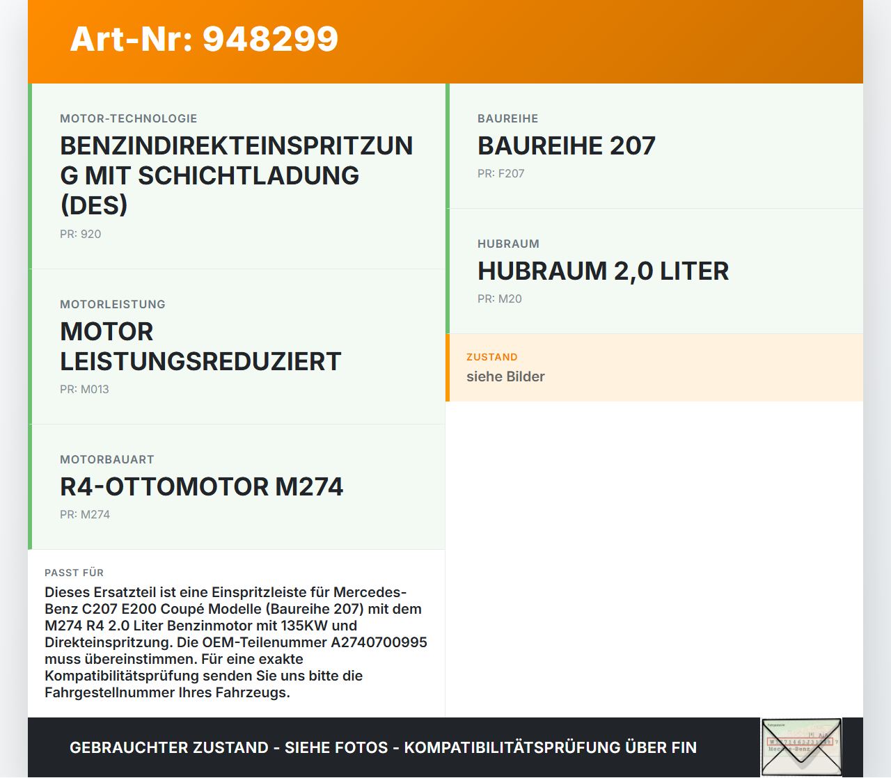 Mercedes C207 E200 13-17 2,0 135KW Einspritzleiste Düsenstock für Einspritzanlage Mercedes C207 E200 13-17... Vorschau 3