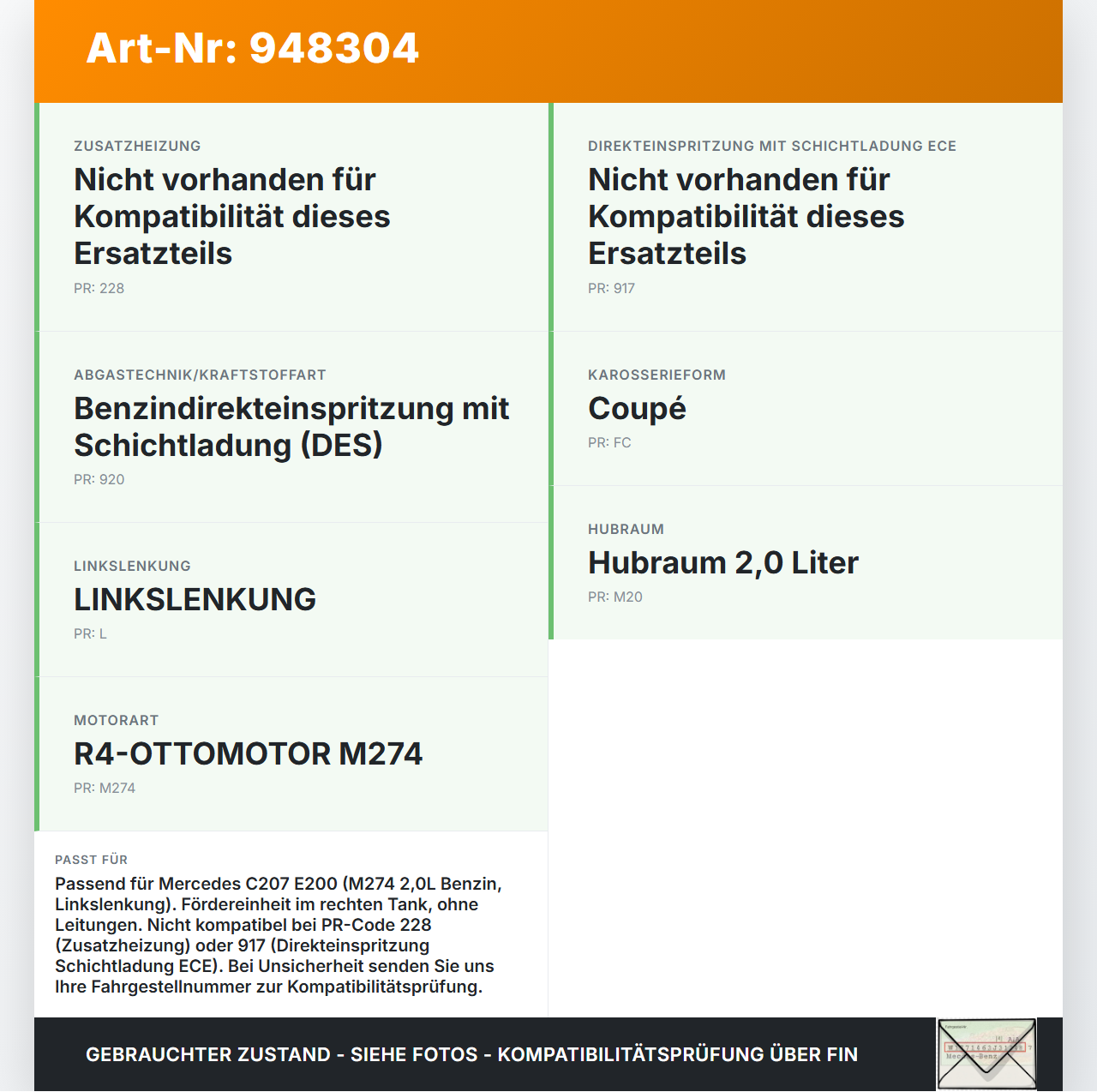 Mercedes C207 E200 13-17 2,0 135KW Kraftstoffpumpe Kraftstoff Förderpumpe Tankgeber Mercedes C207 E200 13-17... Vorschau 3