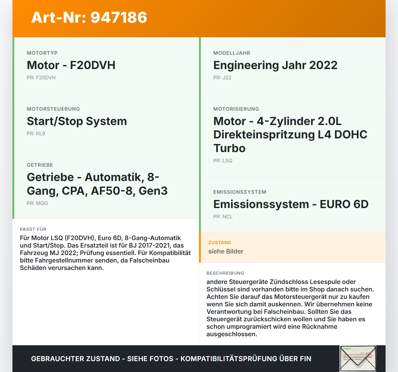 Opel Insignia B 17-21 CDTi 2,0 128KW Steuergerät ECU für Motor Motorsteuergerät Opel Insignia B 17-21 29.10.2021... Vorschau 3