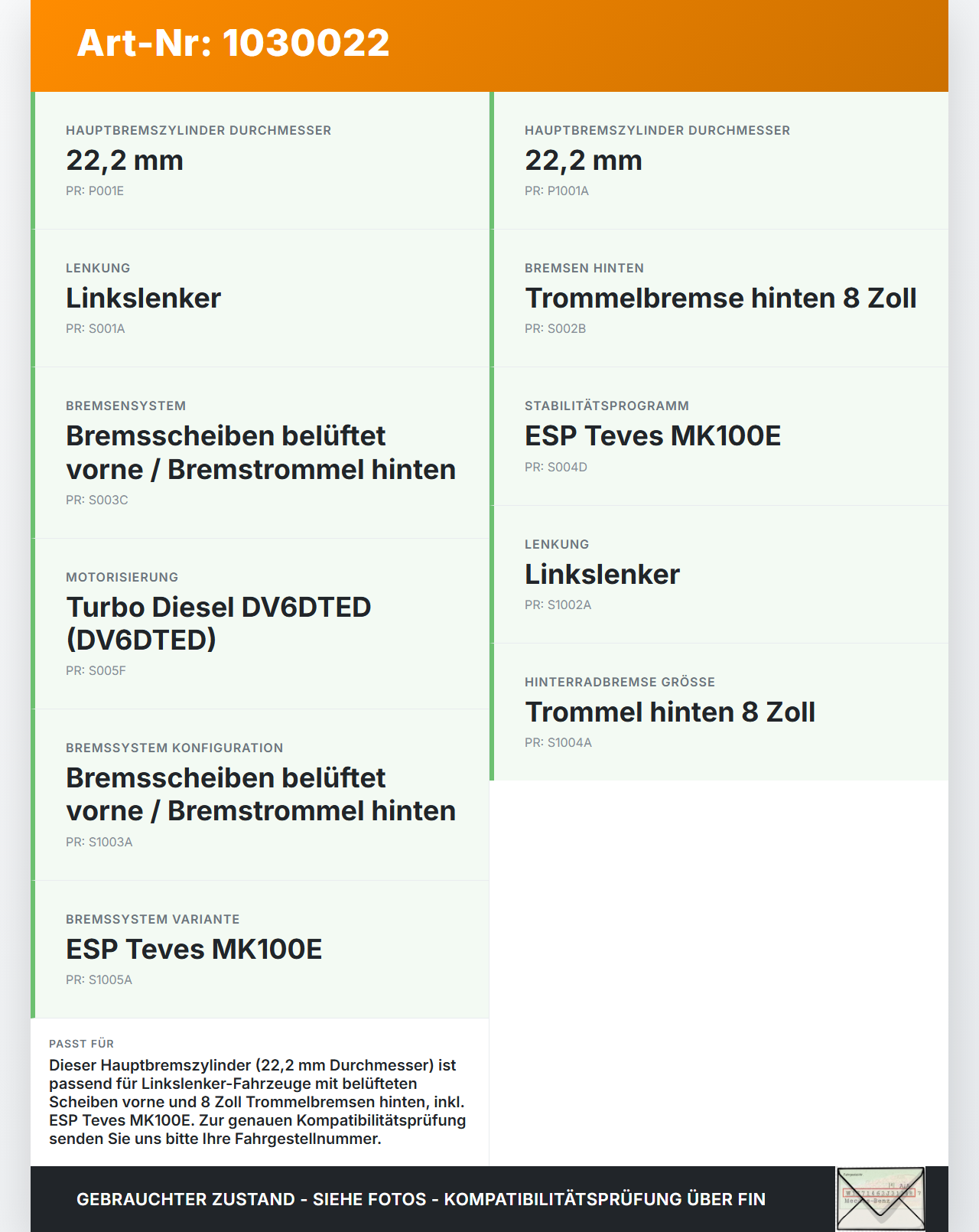 Citroen C4 Cactus 14-18 Hauptbremszylinder Bremszylinder Citroen C4 Cactus 14-18 01.01.2015 4601R7 gebraucht Vorschau 3