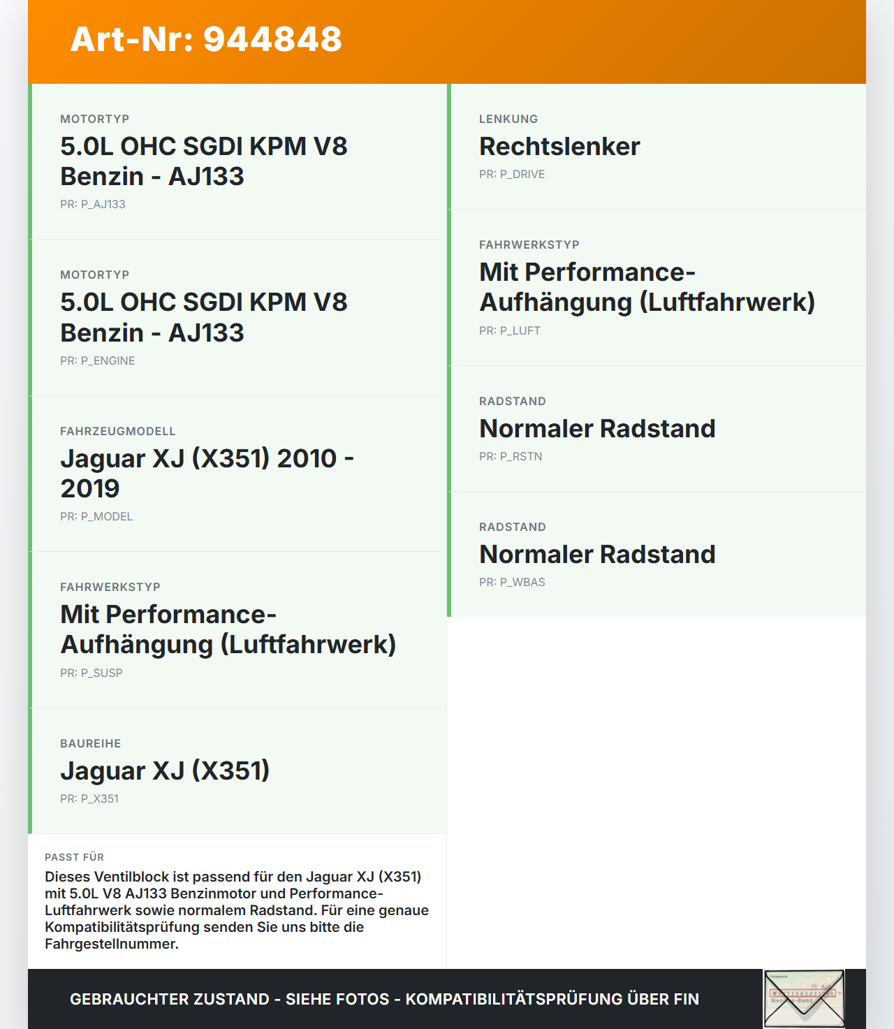 Jaguar XJ X351 09-15 SGDI 5,0 375KW AJ133 KPM Ventil Ventilblock für Luftfahrwerk Jaguar XJ X351 09-15 26.08.2009... Vorschau 3