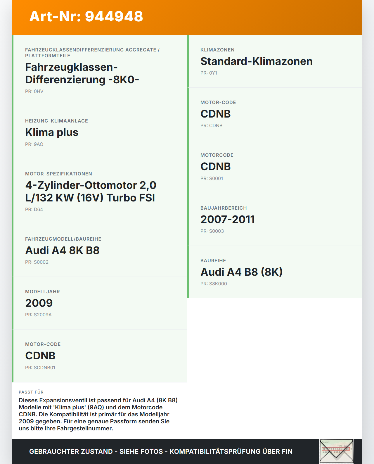 Audi A4 8K B8 07-11 Expansionsventil für Klima Audi A4 8K B8 07-11 29.10.2009 8K0820679B 52316990 7995002 gebraucht Vorschau 3