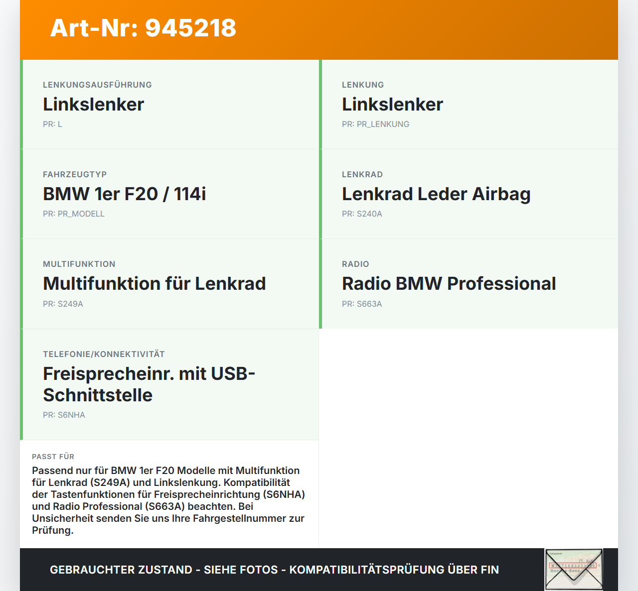 BMW 1er 114i F20 11-15 Lenkradschalter Multifunktionstasten Schalter für Lenkrad BMW 1er 114i F20 11-15 23.09.2014... Vorschau 3