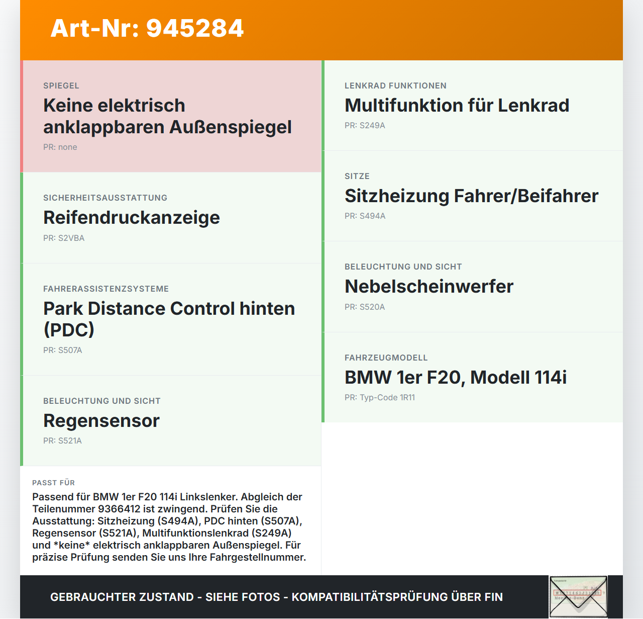 BMW 1er 114i F20 11-15 Steuergerät ECU Modul SG Innenraumsteuergerät Body Control BMW 1er 114i F20 11-15 23.09.2014... Vorschau 3