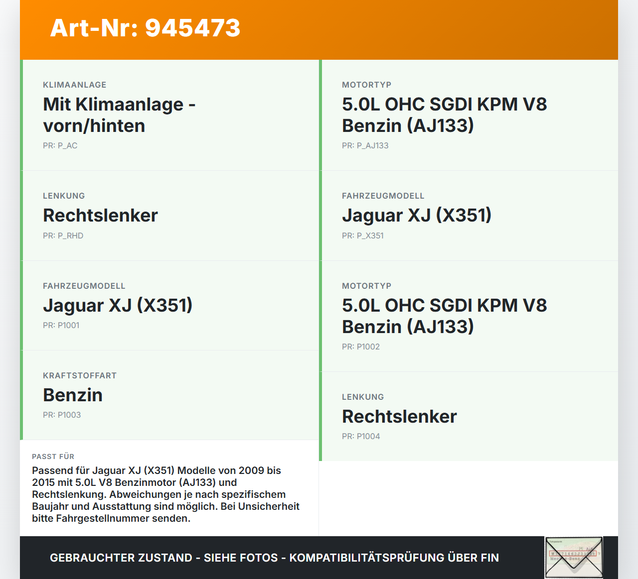 Jaguar XJ X351 09-15 V8 5,0 375KW Waschwasser Einfüllstutzen Jaguar XJ X351 09-15 26.08.2009 C2Z1339 8X23-17N605-AE... Vorschau 3