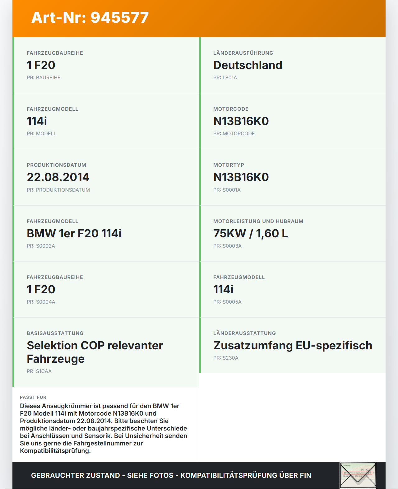 BMW 1er 114i F20 11-15 1,6 75KW N13B16A Ansaugbrücke Ansaugkrümmer BMW 1er 114i F20 11-15 23.09.2014 7595078... Vorschau 3