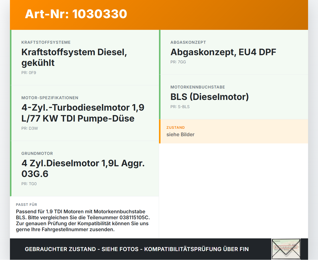 VW Touran 1T 03-06 TDI 1,9 77KW BLS Ölpumpe VW Touran 1T 03-06 16.04.2009 038115105C 038115121C 038115251B gebraucht Vorschau 3