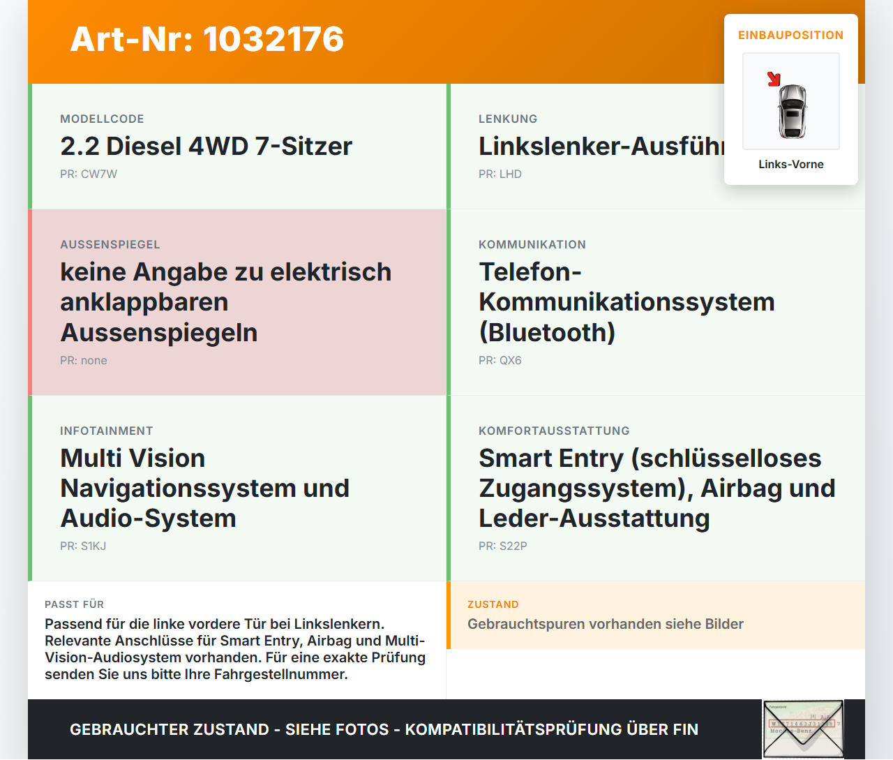 Mitsubishi Outlander CW II 07-10 Kabelbaum Tür und Fensterheber Links Vorne Mitsubishi Outlander CW II 07-10... Vorschau 3