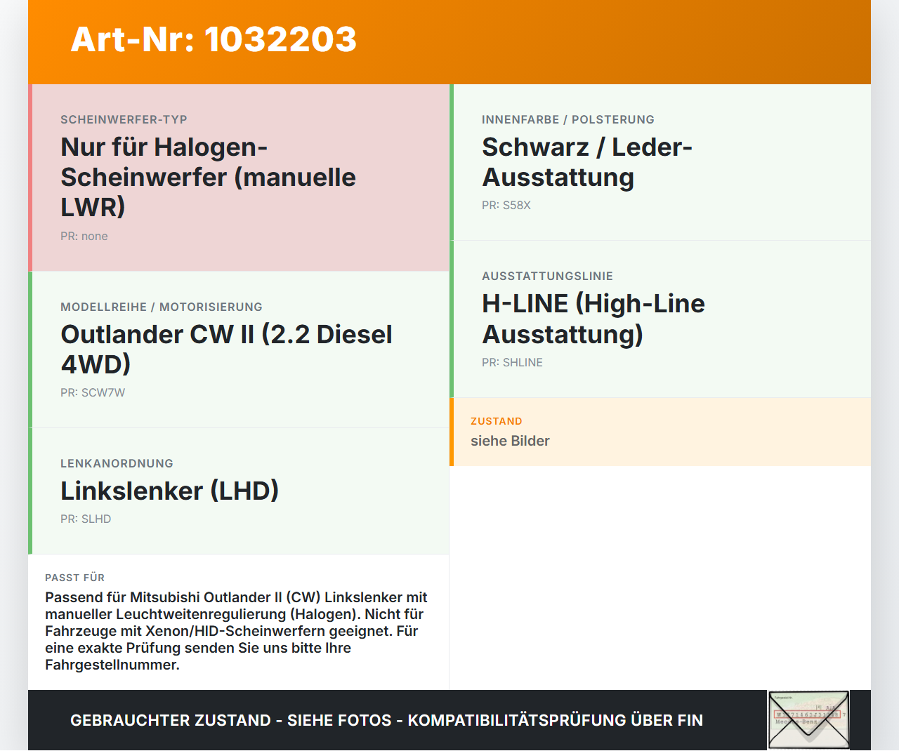 Mitsubishi Outlander CW II 07-10 LWR Schalter Leuchtweitenregler Mitsubishi Outlander CW II 07-10 01.04.2008... Vorschau 3