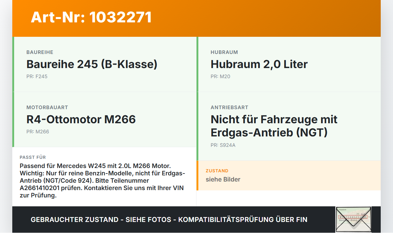 Mercedes W245 B200 05-08 2,0 100KW M266 Ansaugbrücke Ansaugkrümmer Mercedes W245 B200 05-08 27.09.2007 A2661410201... Vorschau 3